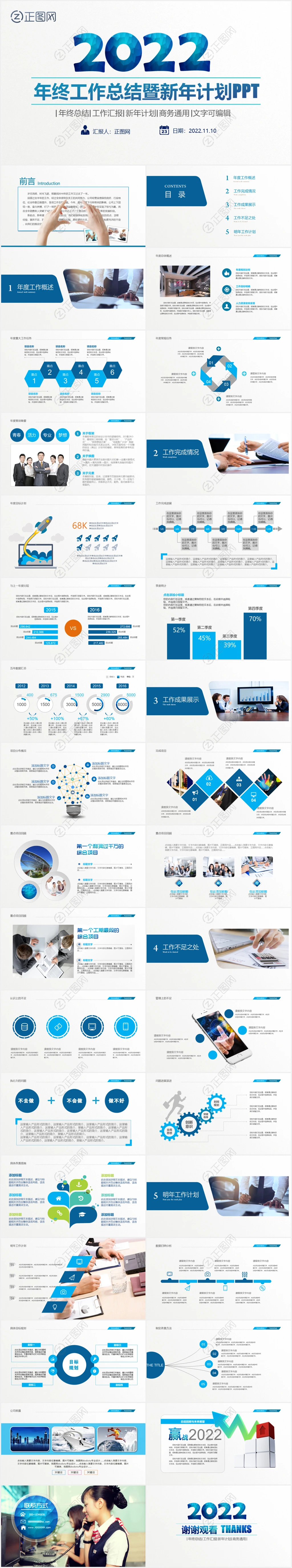 2022年终工作总结暨新年计划ppt模板 2022年终工作总结暨新年计划ppt模板