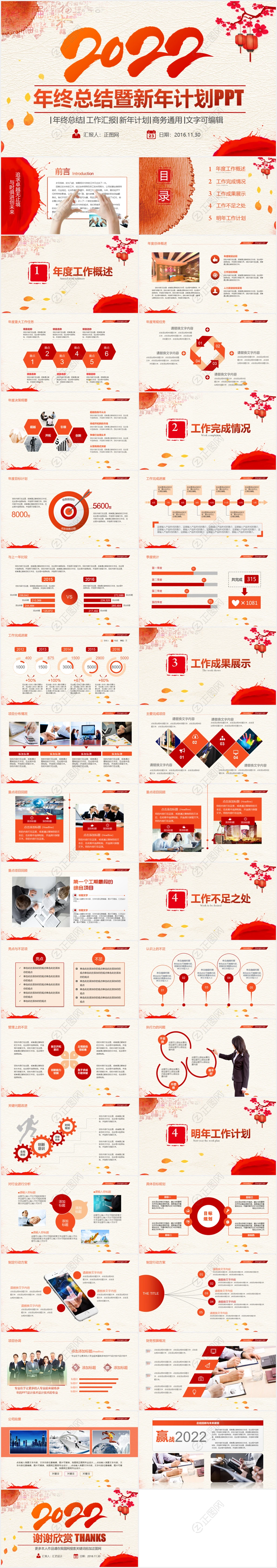 2022新年中式年终总结暨新年计划ppt模板 2022新年中式年终总结暨新年计划ppt模板
