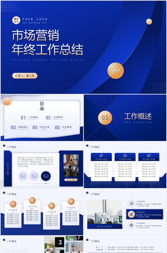 市场营销年终工作总结ppt模板