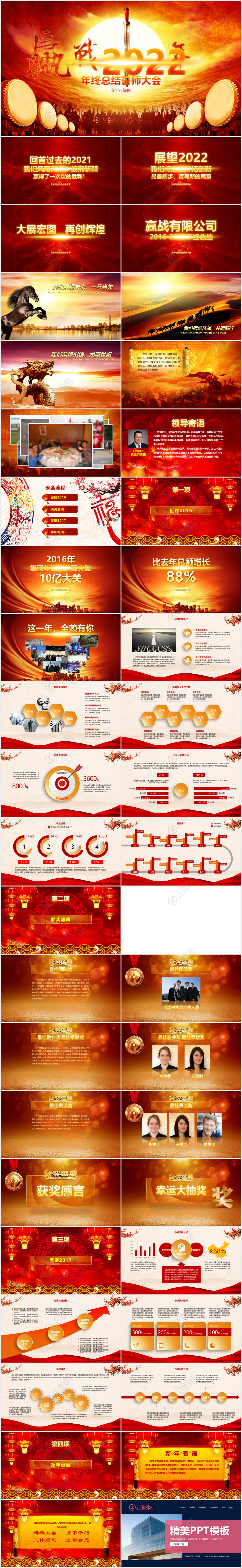 赢战2022年终总结誓师大会ppt模板