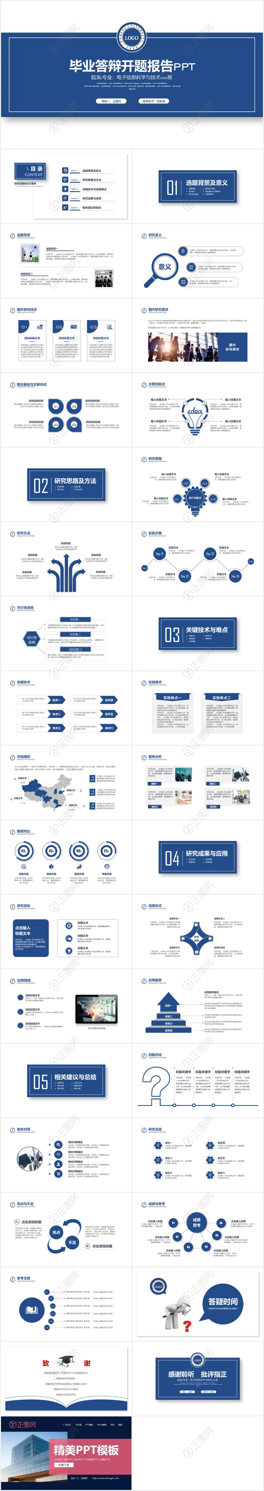 毕业答辩开题报告ppt模板下载 毕业答辩开题报告ppt模板下载