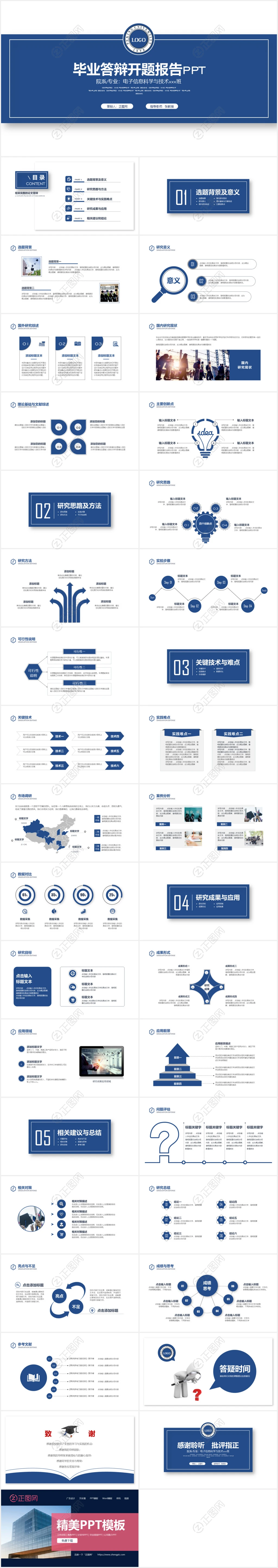 毕业答辩开题报告ppt模板下载