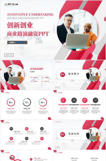 商业路演融资ppt模板