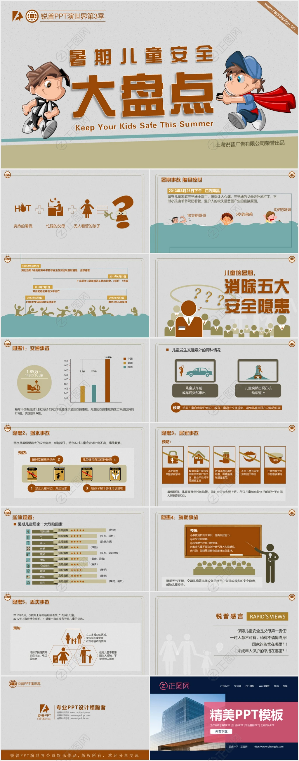 暑期儿童安全大盘点PPT课件下载 暑期儿童安全大盘点PPT课件下载