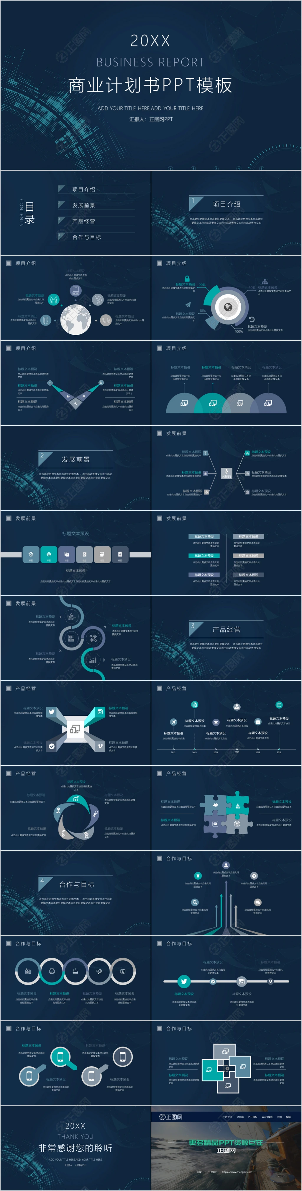 黑色高端商业计划书ppt模板