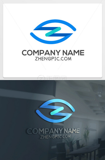 Z字母眼睛logo图标下载