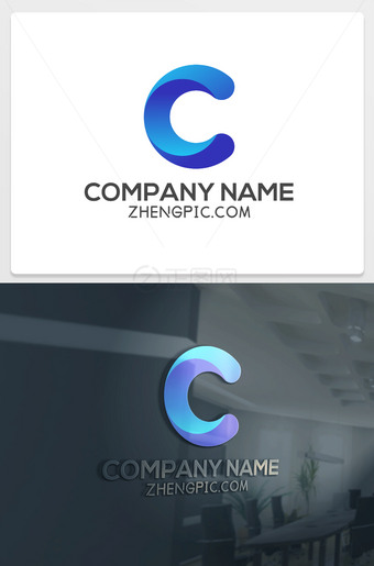 c字母logo设计c标志素材下载