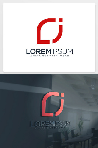 LJ字母logo标志设计