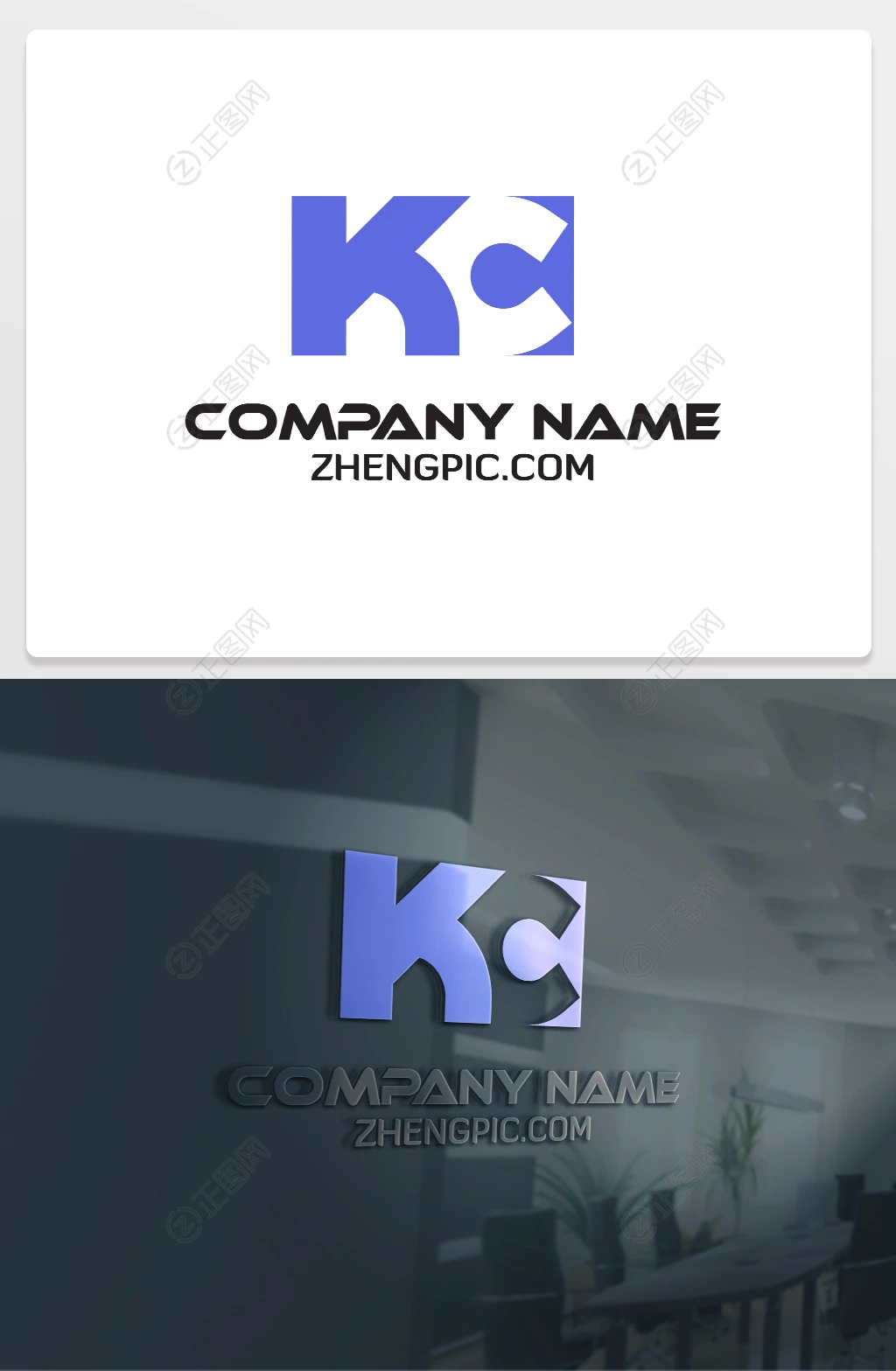 KC字母logo设计图形下载