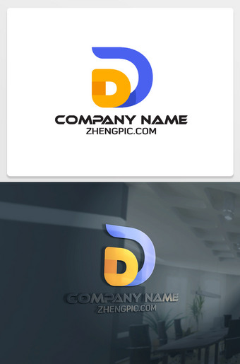 DDlogo设计DD字母图标模板