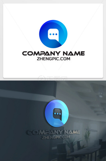 聊天交友app标志logo设计