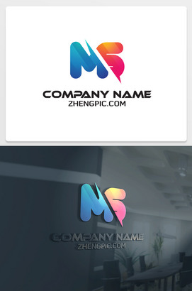 MS字母logo设计