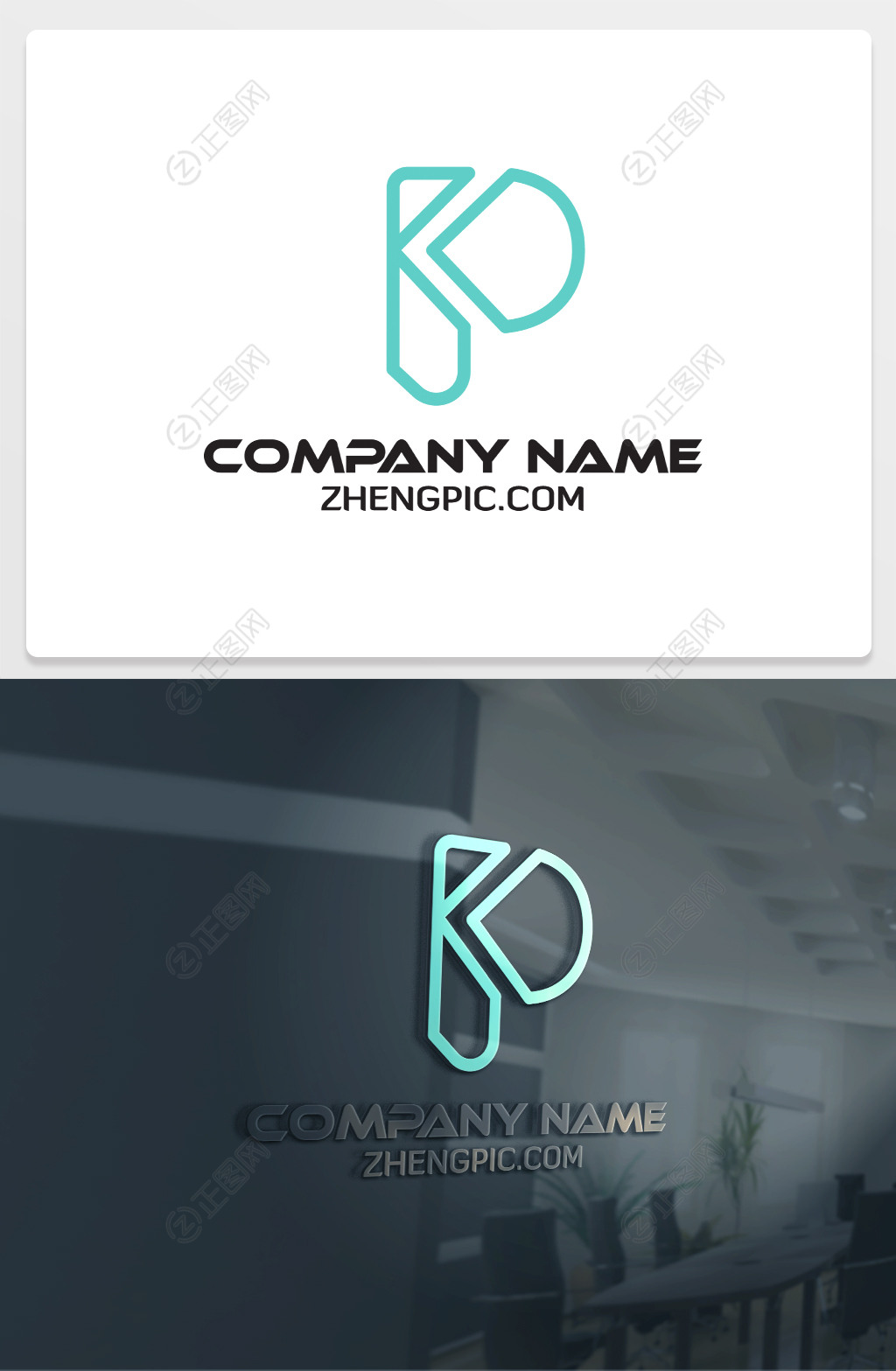 KP标志logo设计