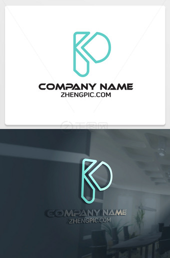 KP标志logo设计