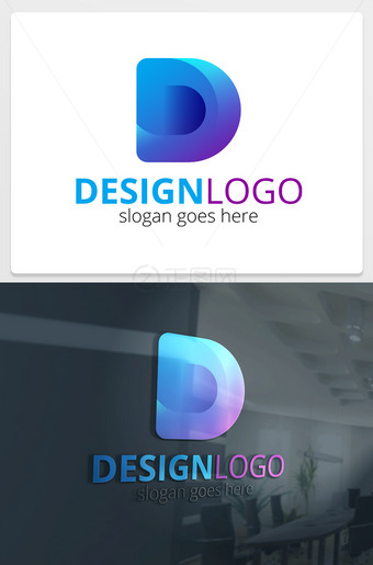 创意D图形logo设计图片