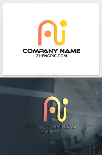 AI字母logo设计素材
