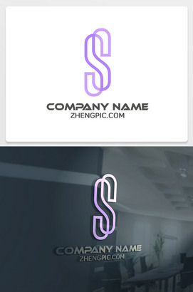 创意大气S字母logo标志下载
