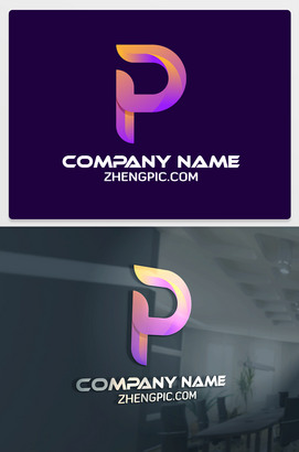 英文字母plogo标志