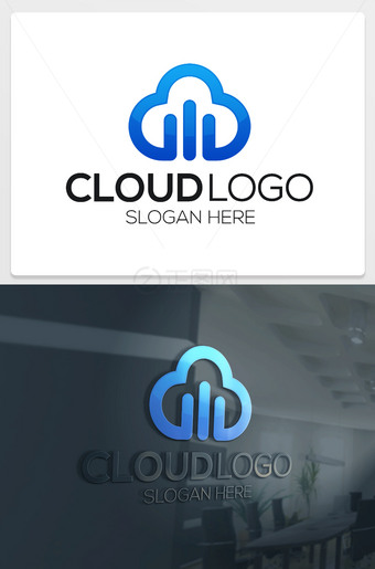 互联网公司云计算logo设计