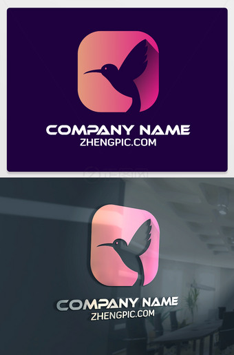 蜂鸟app标志logo设计