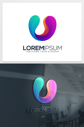 u字母logo设计u标志下载