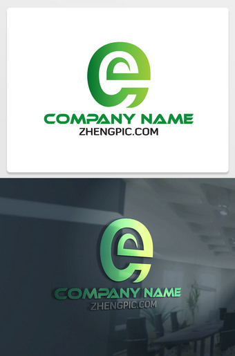 E字母logo设计