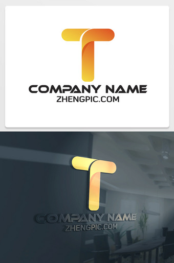 创意大气T字母logo设计图片