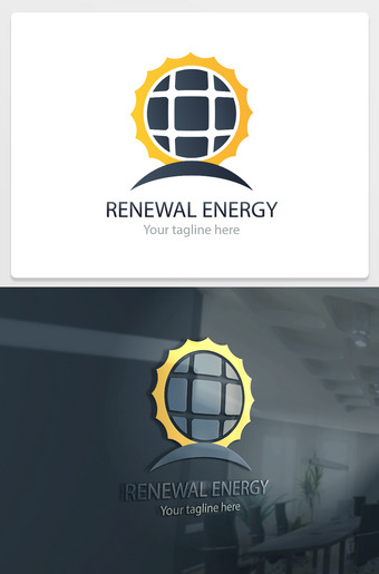 太阳月亮logo图标设计