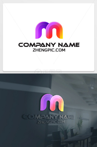M字母logo设计m字体设计