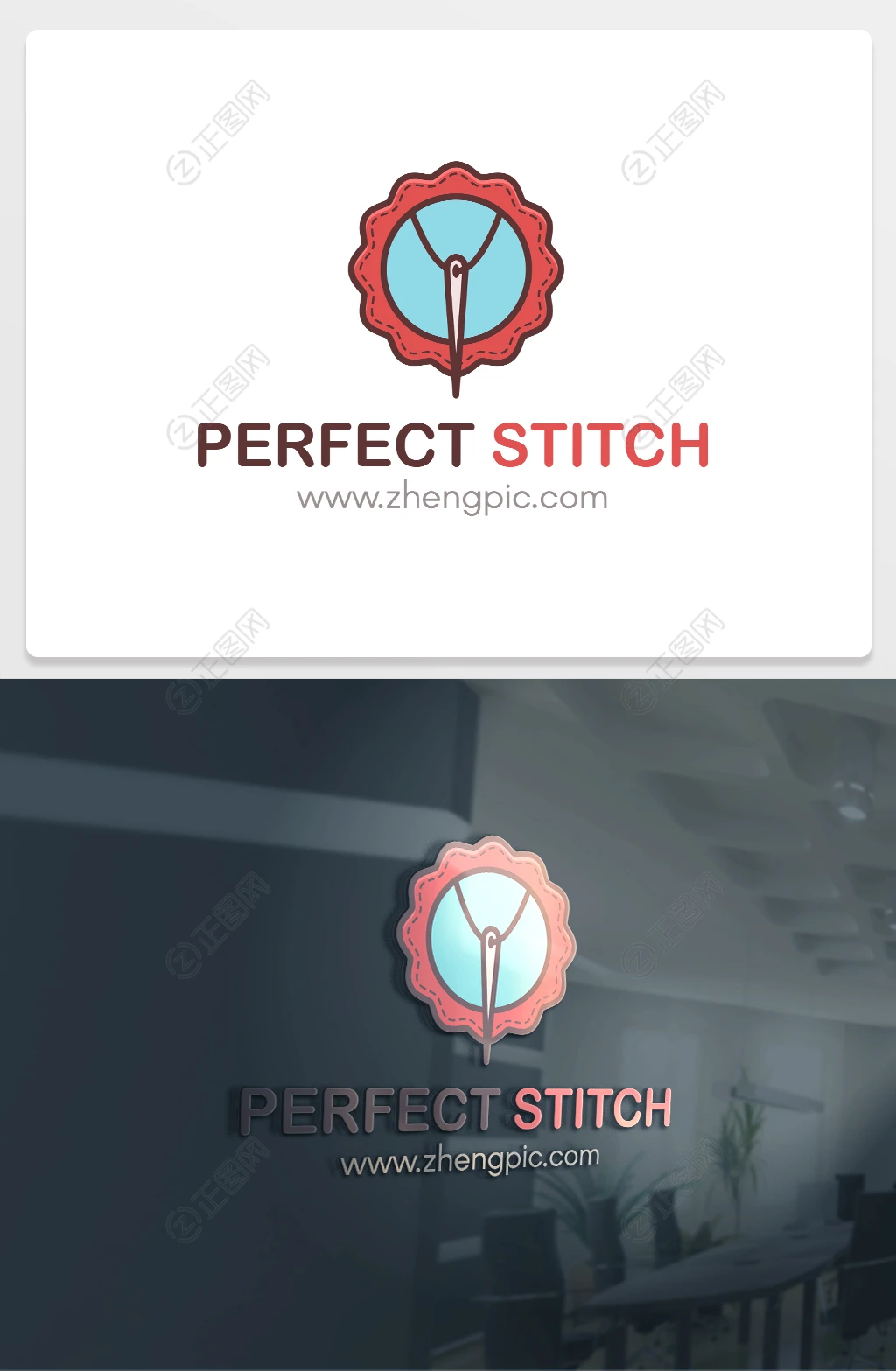 针吊坠项链logo设计 针吊坠项链logo设计