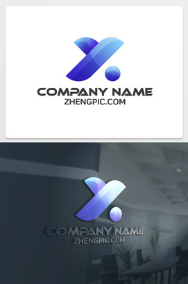 YX字母logo设计y字体设计