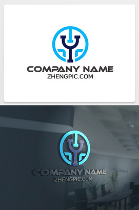 圆形Y字母设计logo下载