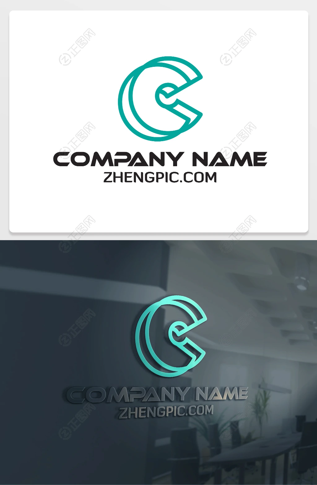 两个C字母logo设计