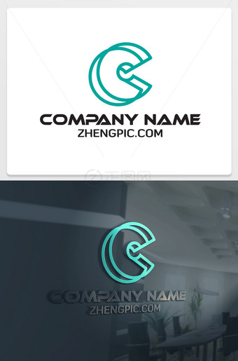 两个C字母logo设计