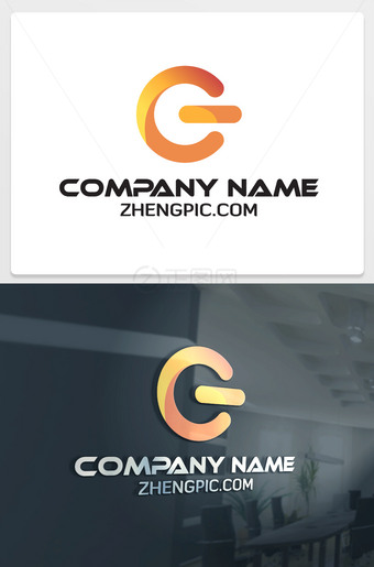 创意G字母logo设计