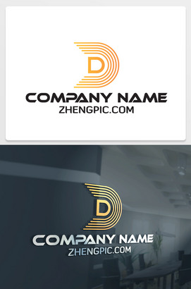 多线条字母Dlogo下载