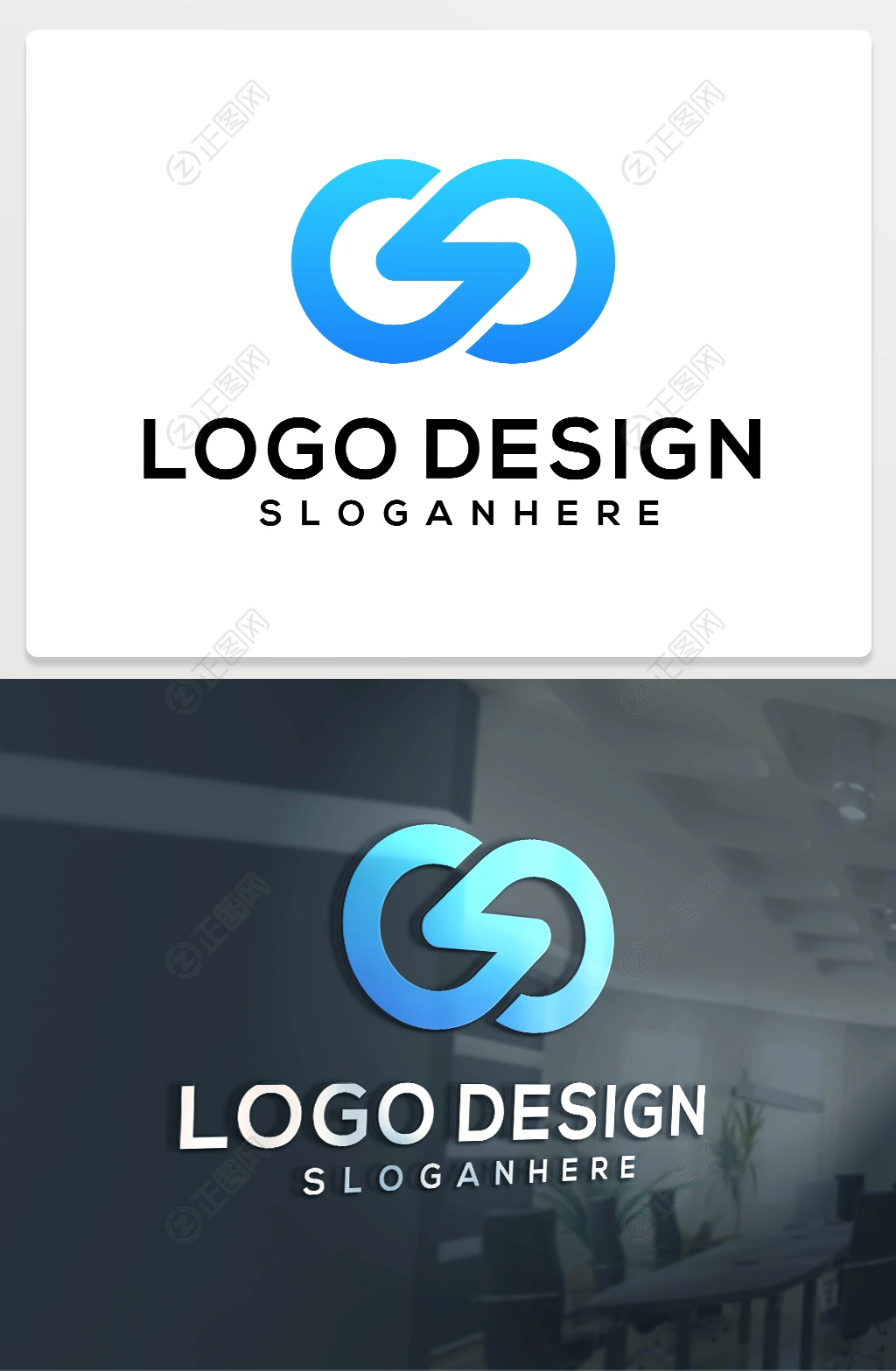 蓝色大气科技公司logo设计 蓝色大气科技公司logo设计