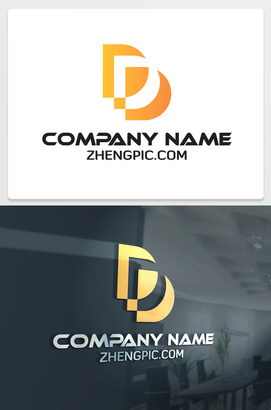 两个D字母logo设计素材