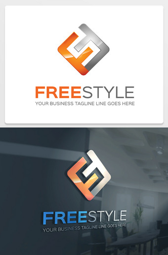 两个F字母logo设计