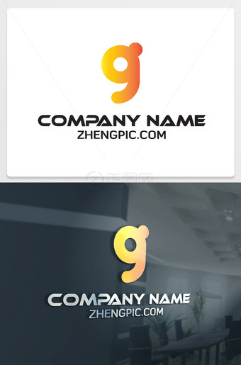 小写g字母logo标志设计