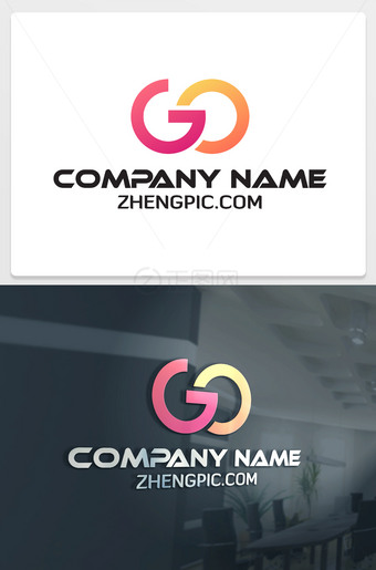 GO字母logo设计
