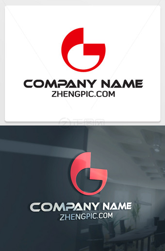 个性创意G字母logo标志设计