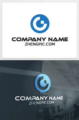 蓝色科技互联网IT公司logo设计