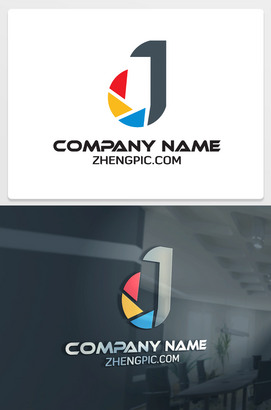 字母J标志logo设计素材