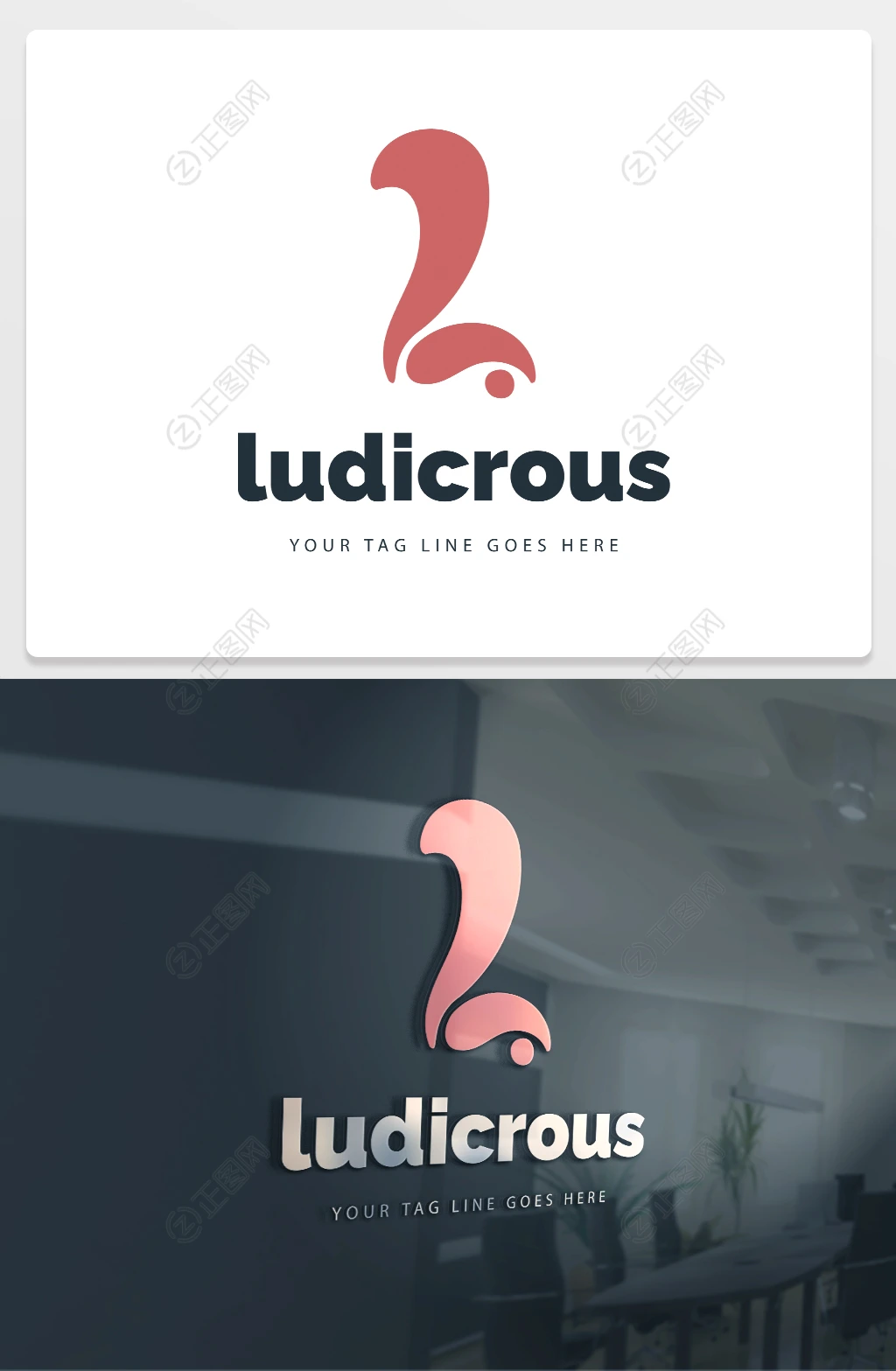 卡通松鼠L字母logo设计 卡通松鼠L字母logo设计