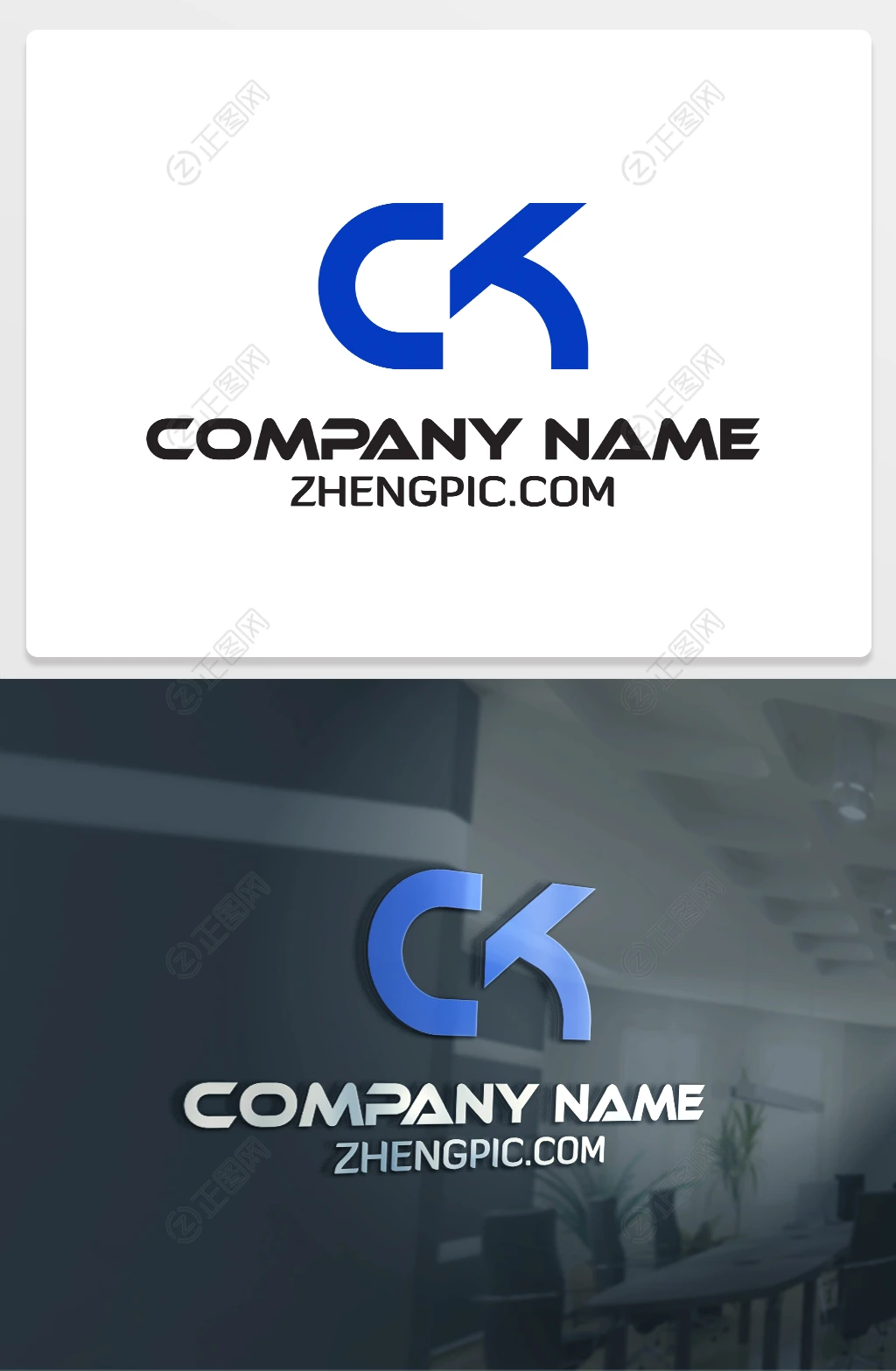 CK字母logo标志设计