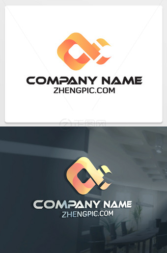 鱼形logo字母a标志下载