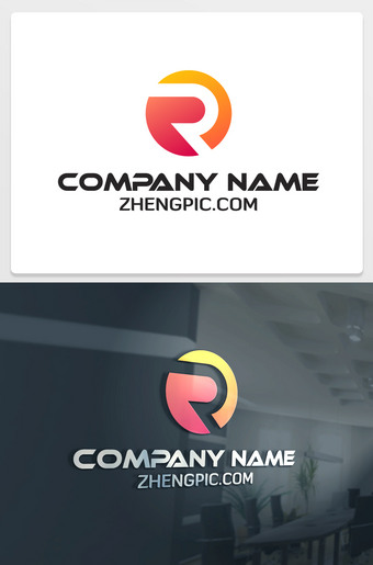 圆形Rlogo下载