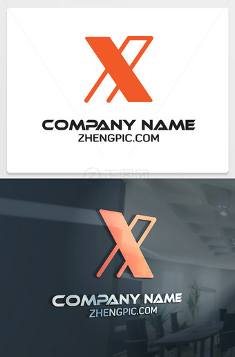 X符号logo图标设计