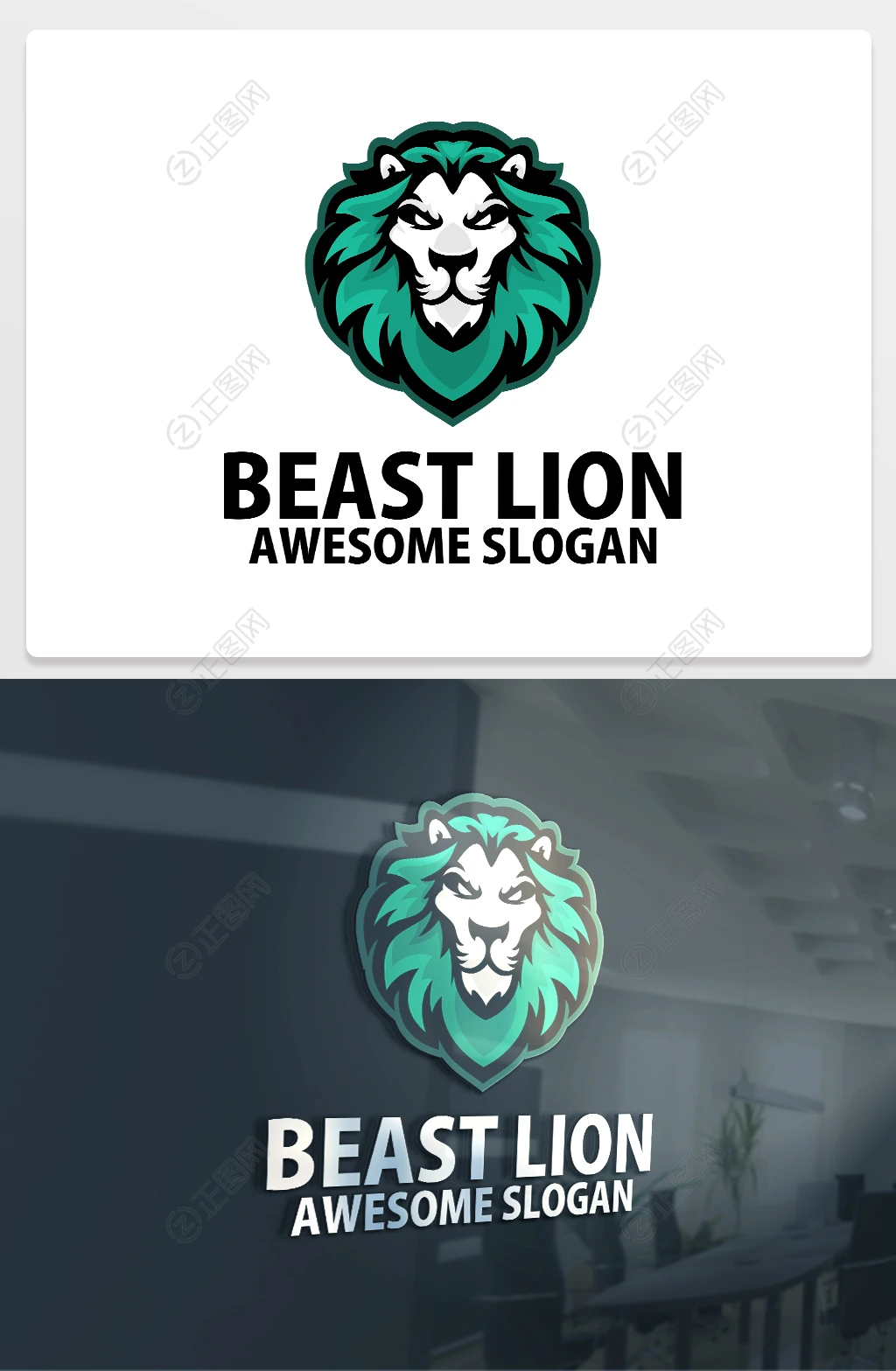 狮子头logo徽章设计图片 狮子头logo徽章设计图片